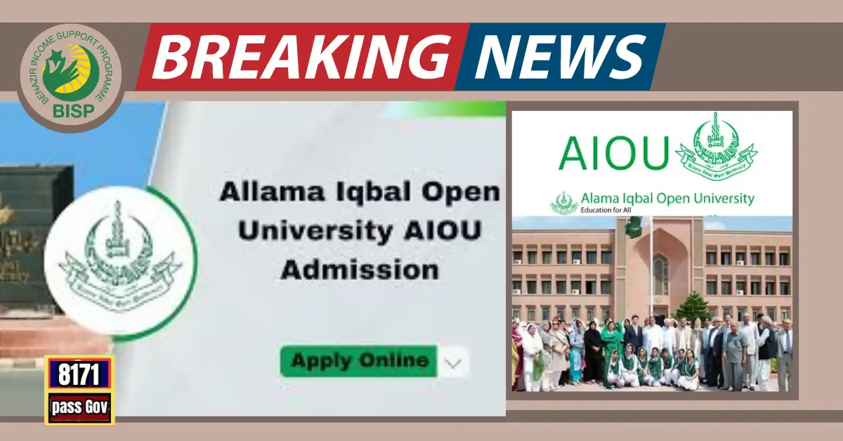(AIOU) Allama Iqbal Open University Admission, Fee and Schedule