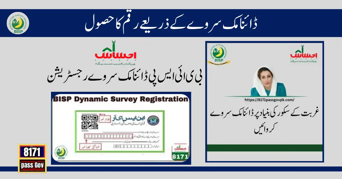Conduct Dynamic Survey In Ehsaas 8171 Based On PMT Score