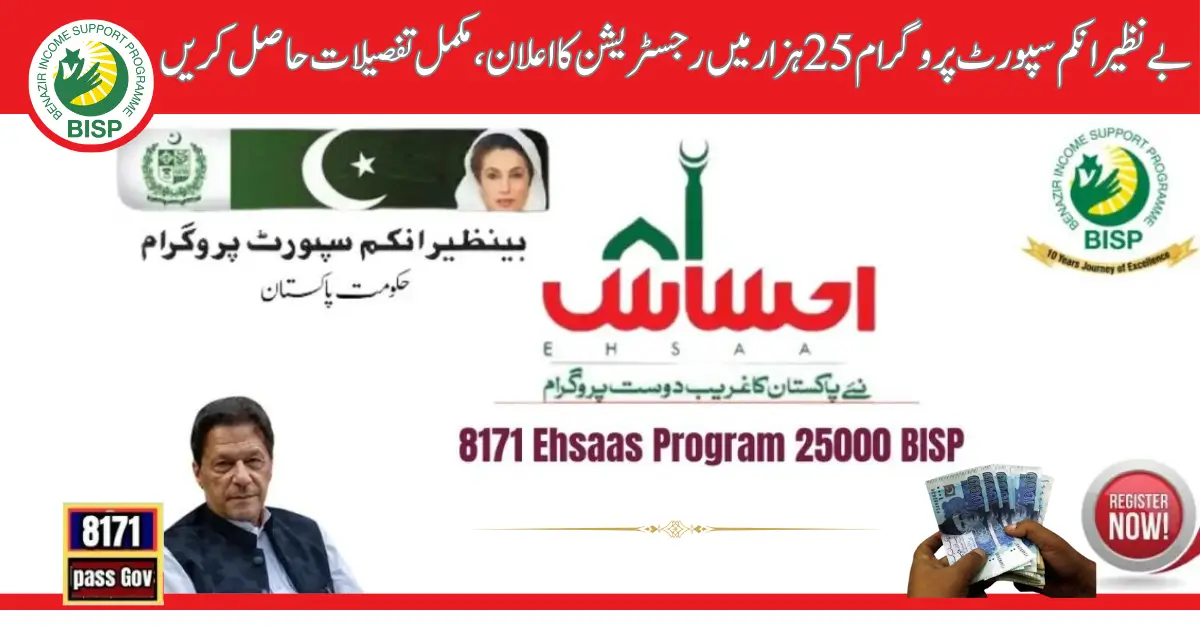 8171 Ehsaas 25000 BISP Online Registration Check 2024